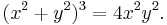 (x^2%2By^2)^3 = 4x^2y^2. \,