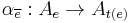 \alpha_{\overline e}:A_e\to A_{t(e)}