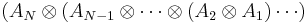  ( A_N \otimes ( A_{N-1}  \otimes \cdots \otimes ( A_2 \otimes A_1) \cdots ) 