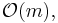 \mathcal{O}(m),\,