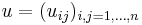 u = (u_{ij})_{i,j = 1,\dots,n}