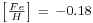 \begin{smallmatrix}\left[\frac{Fe}{H}\right]\ =\ -0.18\end{smallmatrix}