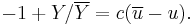 -1%2BY/\overline{Y} = c(\overline{u}-u).