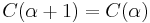 C(\alpha%2B1)=C(\alpha)