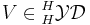  V\in {}^H_H\mathcal{YD}