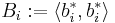 B_{i}:= \langle b_{i}^{*}, b_{i}^{*} \rangle 