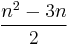 \frac{n^2-3n}{2}\, 