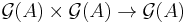  \mathcal{G}(A)\times \mathcal{G}(A) \to \mathcal{G}(A)