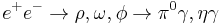  e^%2Be^- \to \rho, \omega, \phi \to \pi^0 \gamma, \eta \gamma 