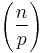 \left(\frac{n}{p}\right)