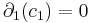 \partial_1(c_1) = 0