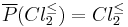 \overline{P}(Cl_2^{\leq})=Cl_2^{\leq}