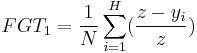 FGT_1=\frac {1} {N} \sum_{i=1}^H (\frac {z-y_i} {z}) 