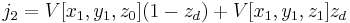  \ j_2 = V[x_1,y_1, z_0]  (1 - z_d) %2B V[x_1, y_1, z_1] z_d 