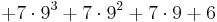 %2B 7 \cdot 9^3 %2B 7 \cdot 9^2 %2B 7 \cdot 9 %2B 6