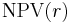 \mbox{NPV}(r)