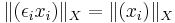 \| (\epsilon_i x_i) \|_X = \| (x_i) \|_X 