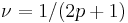 \nu=1/(2p%2B1)