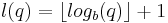 l(q)=\lfloor log_b(q) \rfloor%2B1