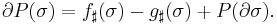 \partial P(\sigma) = f_{\sharp}(\sigma) - g_{\sharp}(\sigma) %2B P(\partial \sigma).