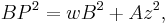 BP^{2} = wB^{2} %2B Az^{2},