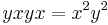  yxyx = x^2y^2 