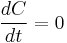 \frac{dC}{dt}=0