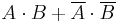 A \cdot B %2B \overline{A} \cdot \overline{B}