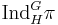 \operatorname{Ind}_H^G \pi