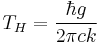 T_H = \frac{\hbar g}{2\pi c k}