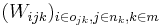 (W_{ijk})_{i \in o_{jk}, j \in n_k, k \in m}