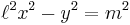 \ell^2x^2-y^2=m^2 