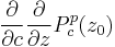 \frac{\partial}{\partial{c}}\frac{\partial}{\partial{z}}P_c^p(z_0)