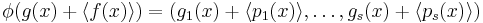 \phi(g(x) %2B \langle f(x) \rangle) = (g_1(x) %2B \langle p_1(x) \rangle, \ldots, g_s(x) %2B \langle p_s(x) \rangle)