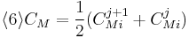  \langle 6 \rangle C_M= \frac{1}{2} (C_{Mi}^{j%2B1} %2B C_{Mi}^{j})