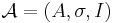 \mathcal A=(A, \sigma, I)