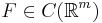 F \in C(\mathbb{R}^m)