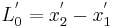 L_{0}^{'}=x_{2}^{'}-x_{1}^{'}