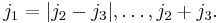 
  j_1 = |j_2-j_3|, \ldots, j_2%2Bj_3.
