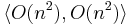 \langle O(n^2), O(n^2) \rangle 