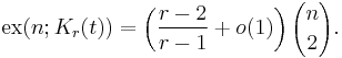 \mbox{ex}(n; K_r(t)) = \left( \frac{r-2}{r-1} %2B o(1) \right){n\choose2}.