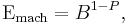 \Epsilon_\text{mach} = B^{1-P},\,