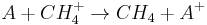 A %2B CH_4^%2B \to CH_4 %2B A^%2B