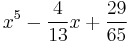 x^5-\frac{4}{13}x%2B\frac{29}{65}