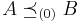 A \preceq_{(0)} B