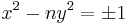 x^2-ny^2=\pm 1\,