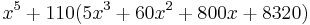  x^5%2B110(5x^3%2B60x^2%2B800x%2B8320)