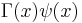 \Gamma(x)\psi(x)\,