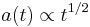 a(t)\propto t^{1/2}