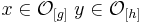 x\in\mathcal{O}_{[g]}\; y\in\mathcal{O}_{[h]}